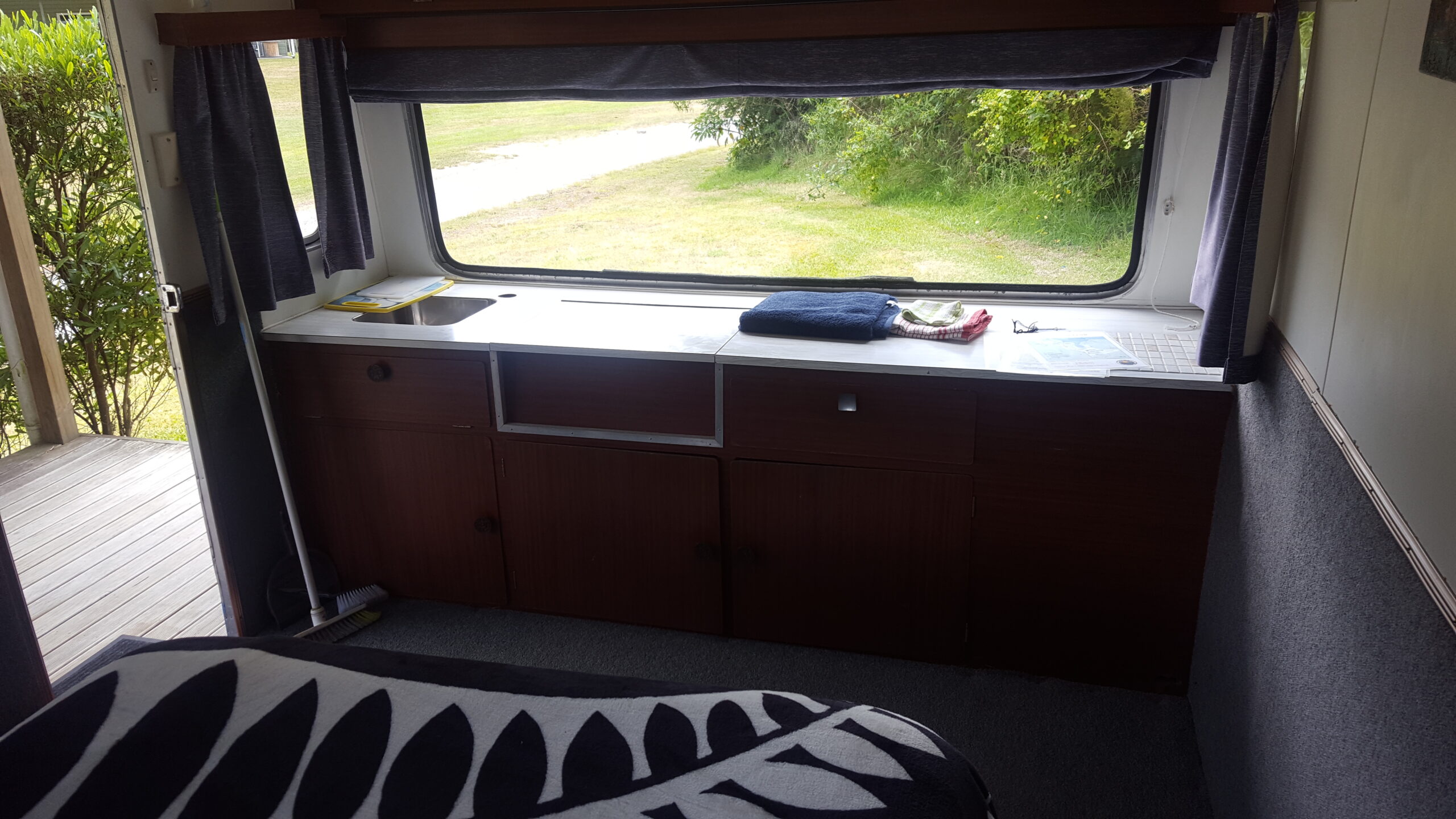 inside Korimako caravan